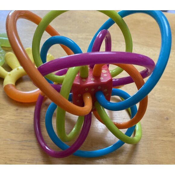 Mixed Lot Manhattan Toy Winkel rattle Sensory Plus 2 Teethers Toys - Picture 7 of 10